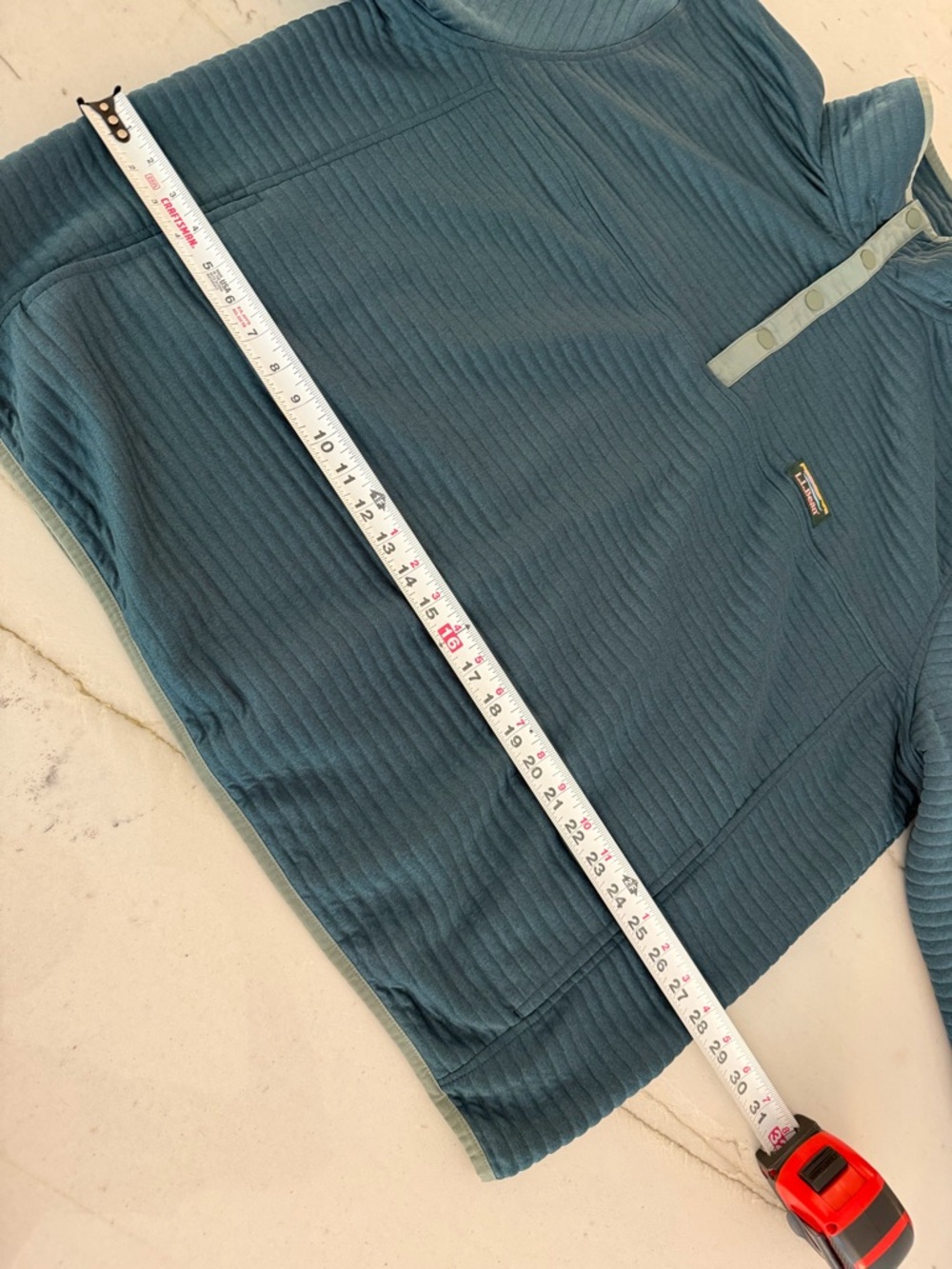 L.L. Bean Men's Airlight Knit Pullover Sweatshirt Size 3xl Blue Pocket - Picture 7 of 8